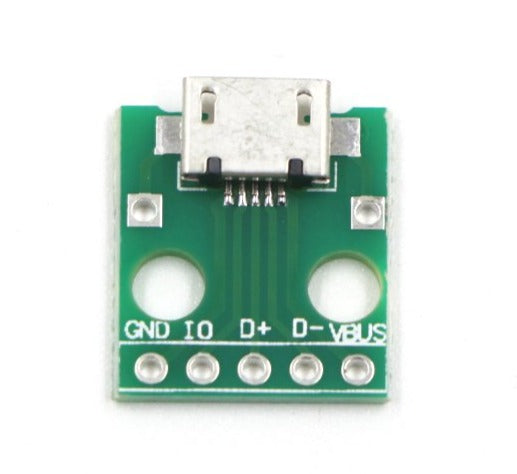 MICRO USB to DIP Adapter/Module/Breakout Board Green