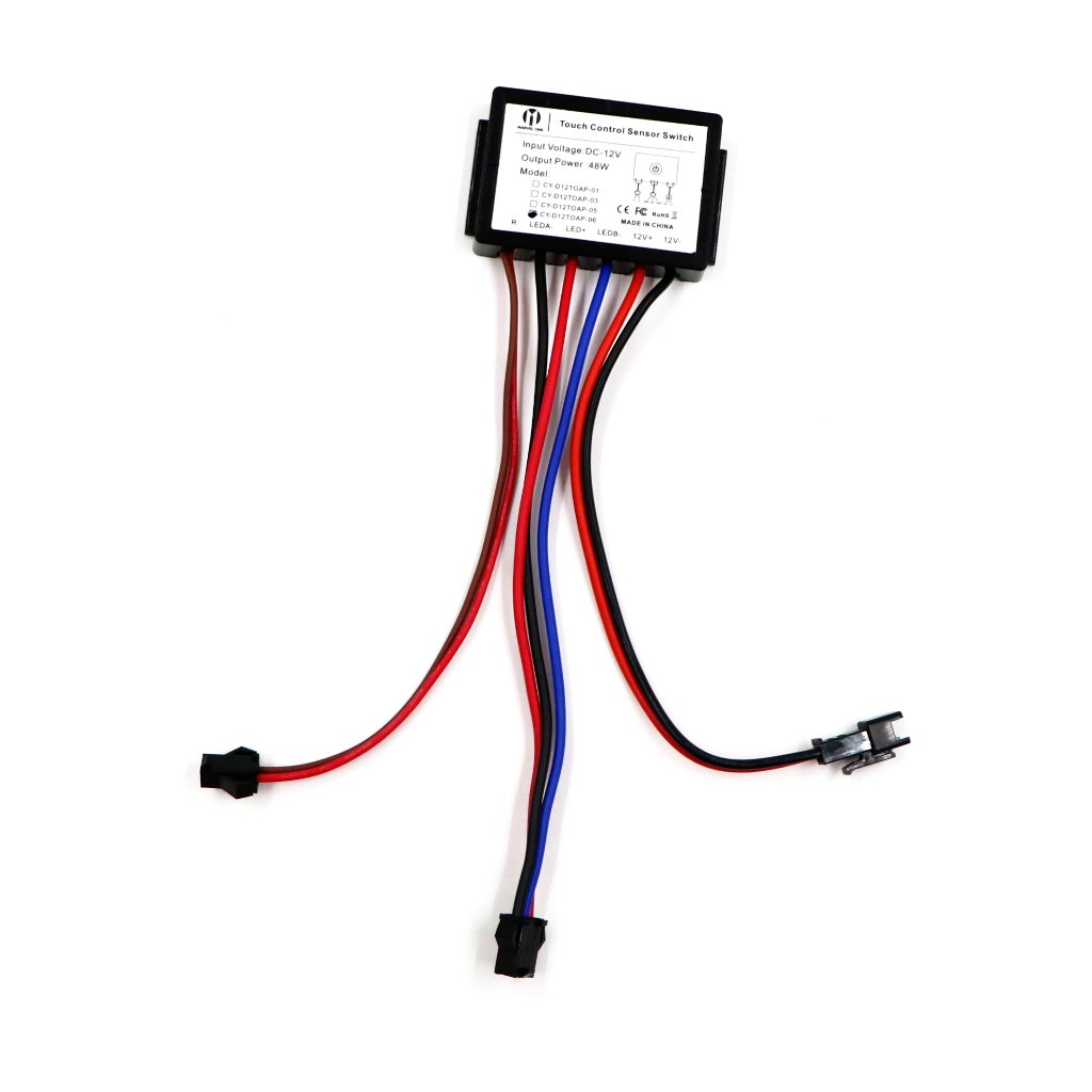 CY-D12TOAP-06 Single Touch Sensor Switch For Glass Lamp Mirror Light LED 12VDC 4A Two Colour