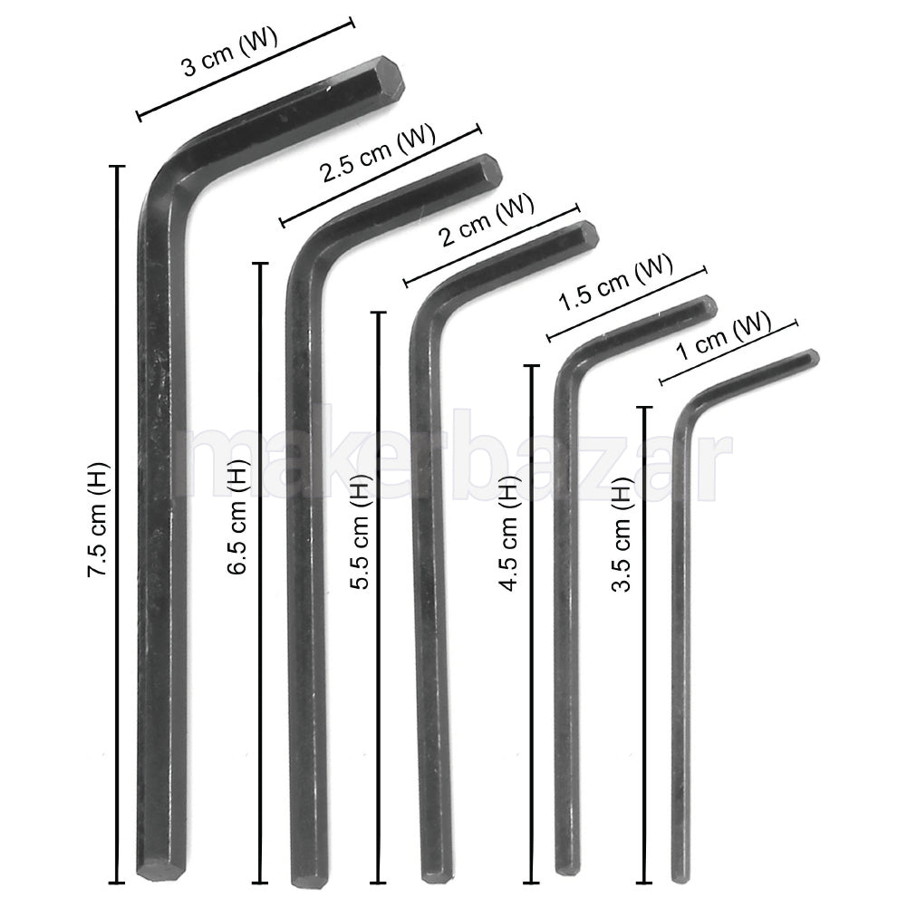 Taparia: KM9V Allen Key Set Black Finish (Pack of 9)