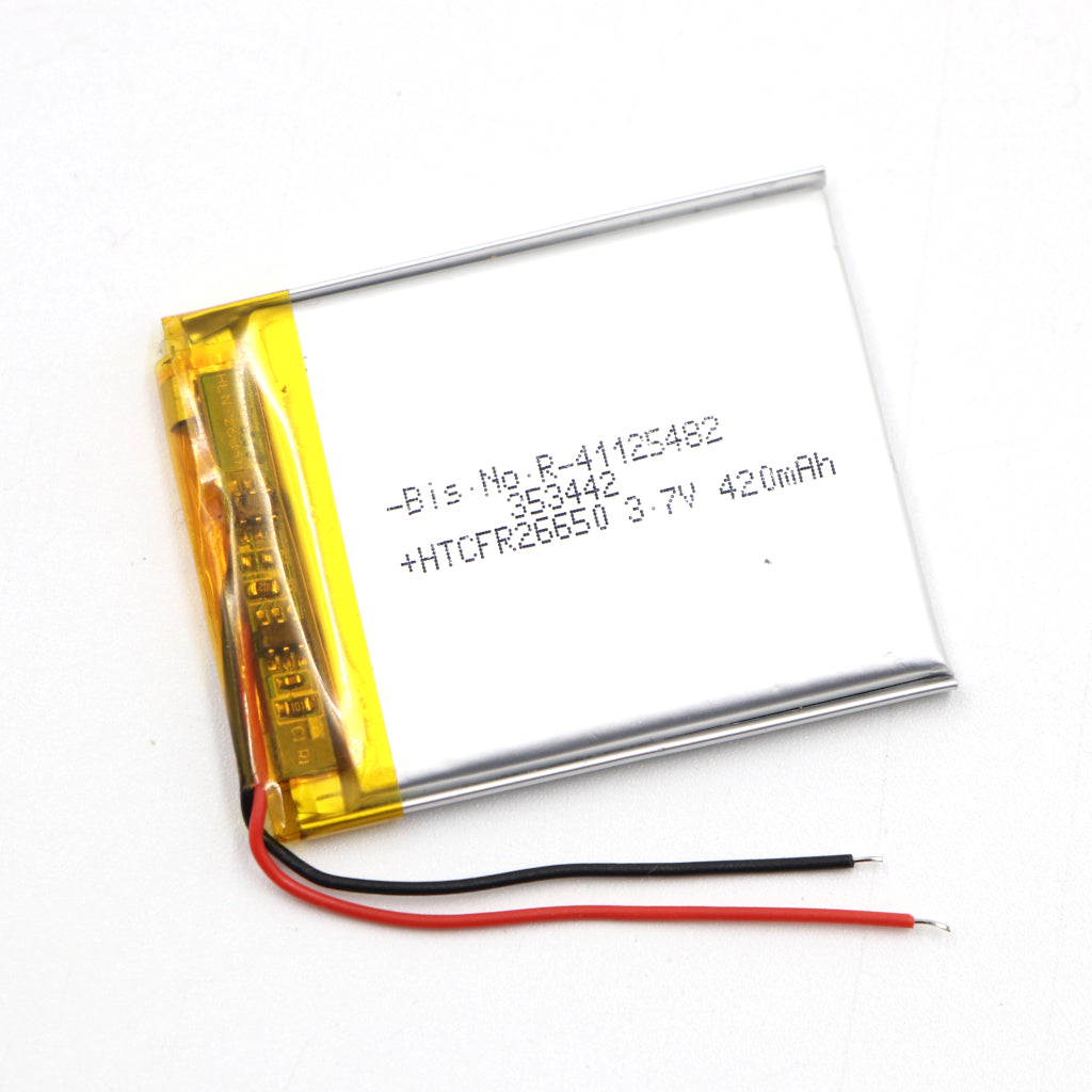 Generic: 3.7V 420mAh Lipo Battery - Single Cell Lithium Polymer Battery