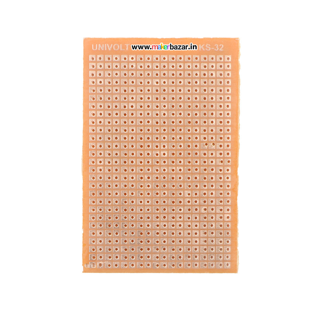 Univolt: Dot Board / Perforated Vero Board PCB Single Sided Printed Circuit Zero Board - Copper