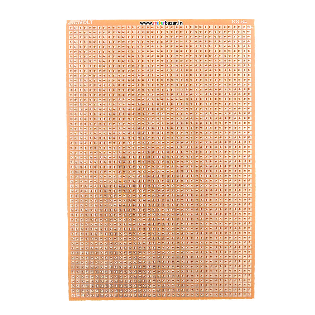 Univolt: Dot Board / Perforated Vero Board PCB Single Sided Printed Circuit Zero Board - Copper