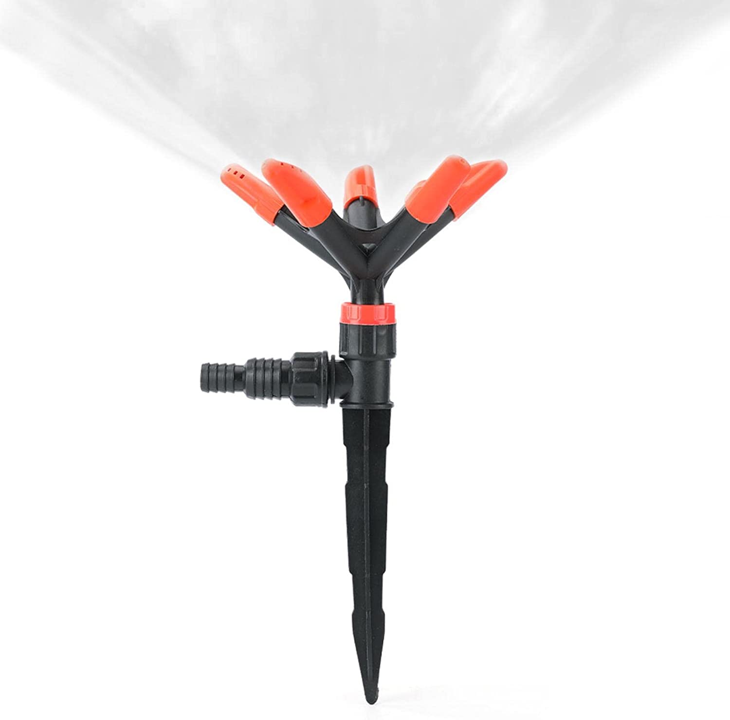 360° Rotating Water Sprinkler with Ground Insertion Rod for Garden