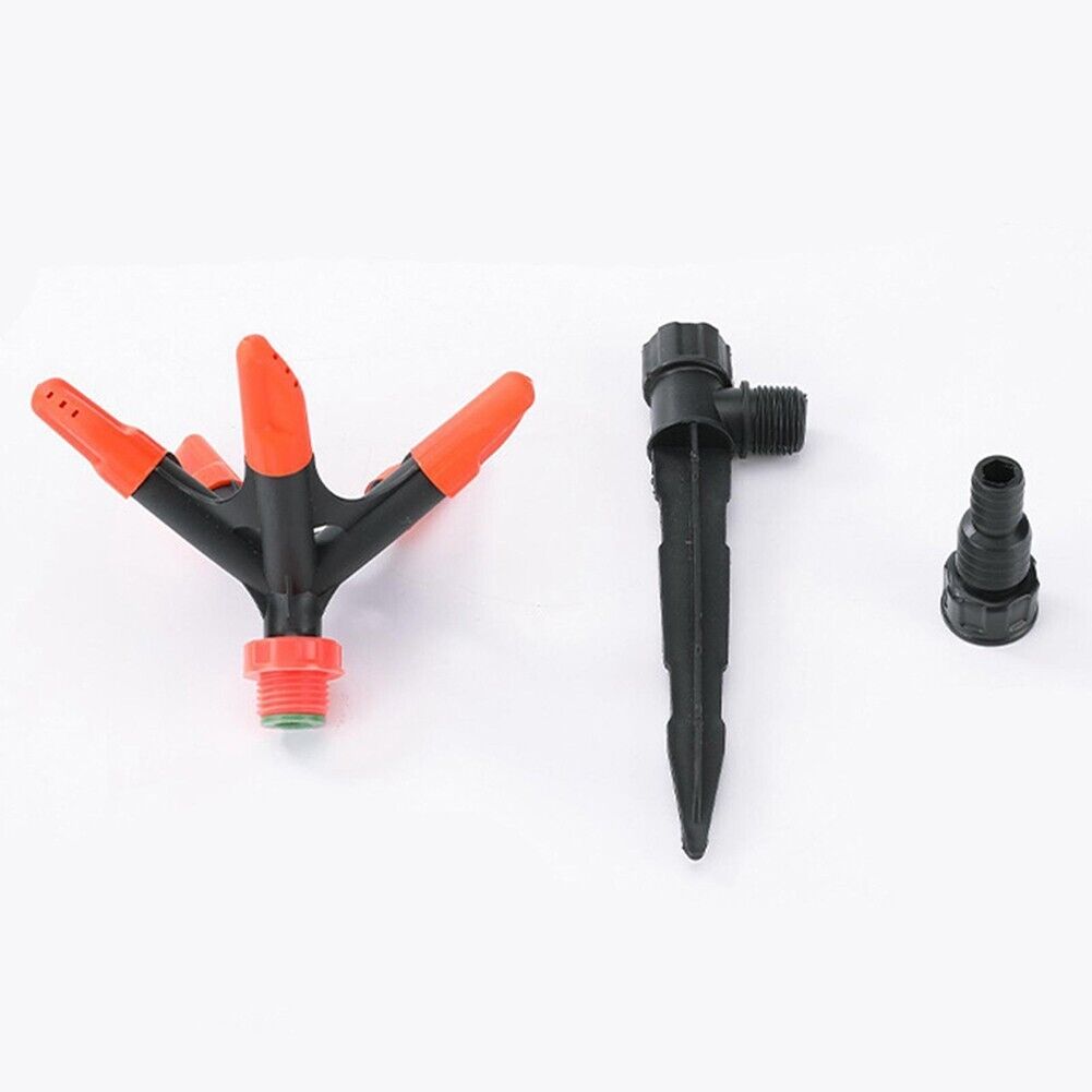 360° Rotating Water Sprinkler with Ground Insertion Rod for Garden