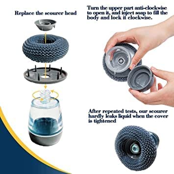 Liquid Soap Dispenser With Scrubber