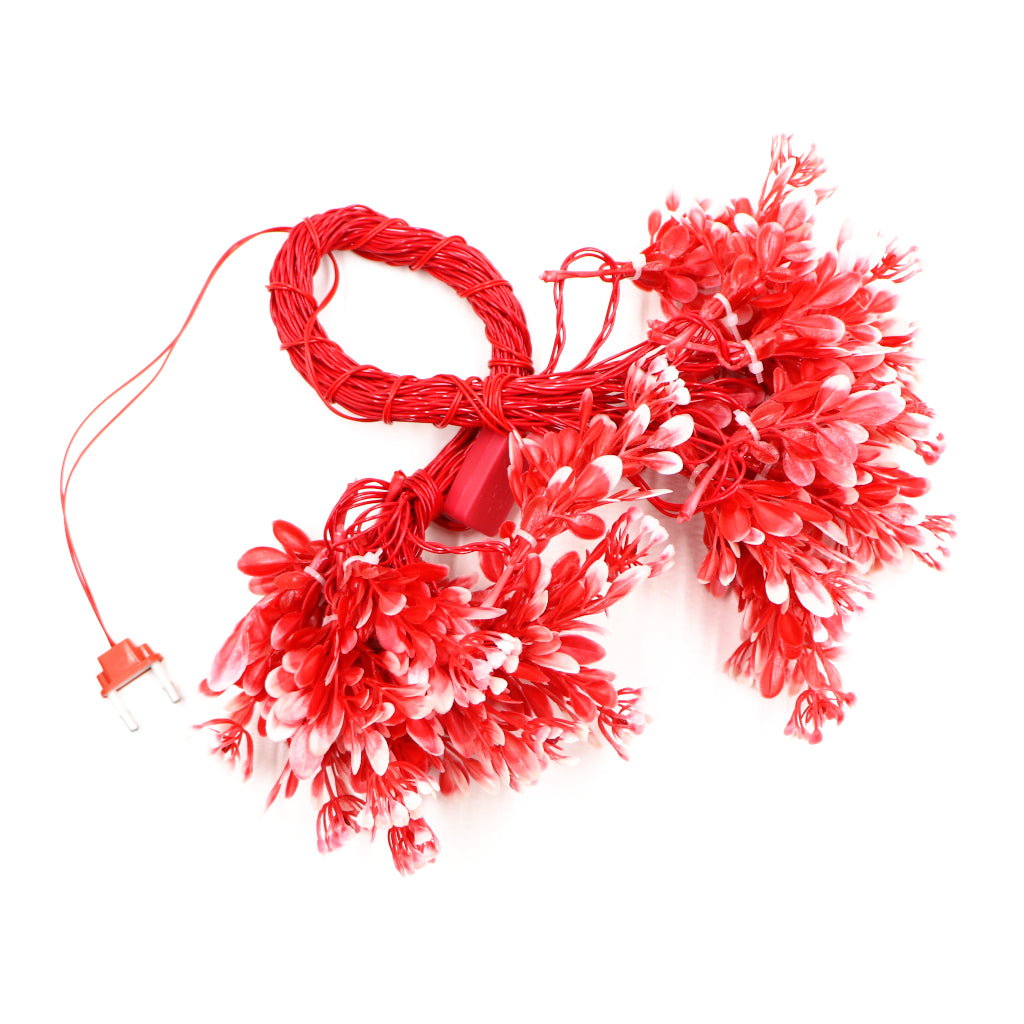 Red Leaves with White Tip 24 LED String Fairy Lights