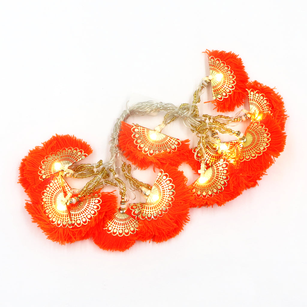 Orange Thread Fan Pankha 14 LED String Fairy Lights