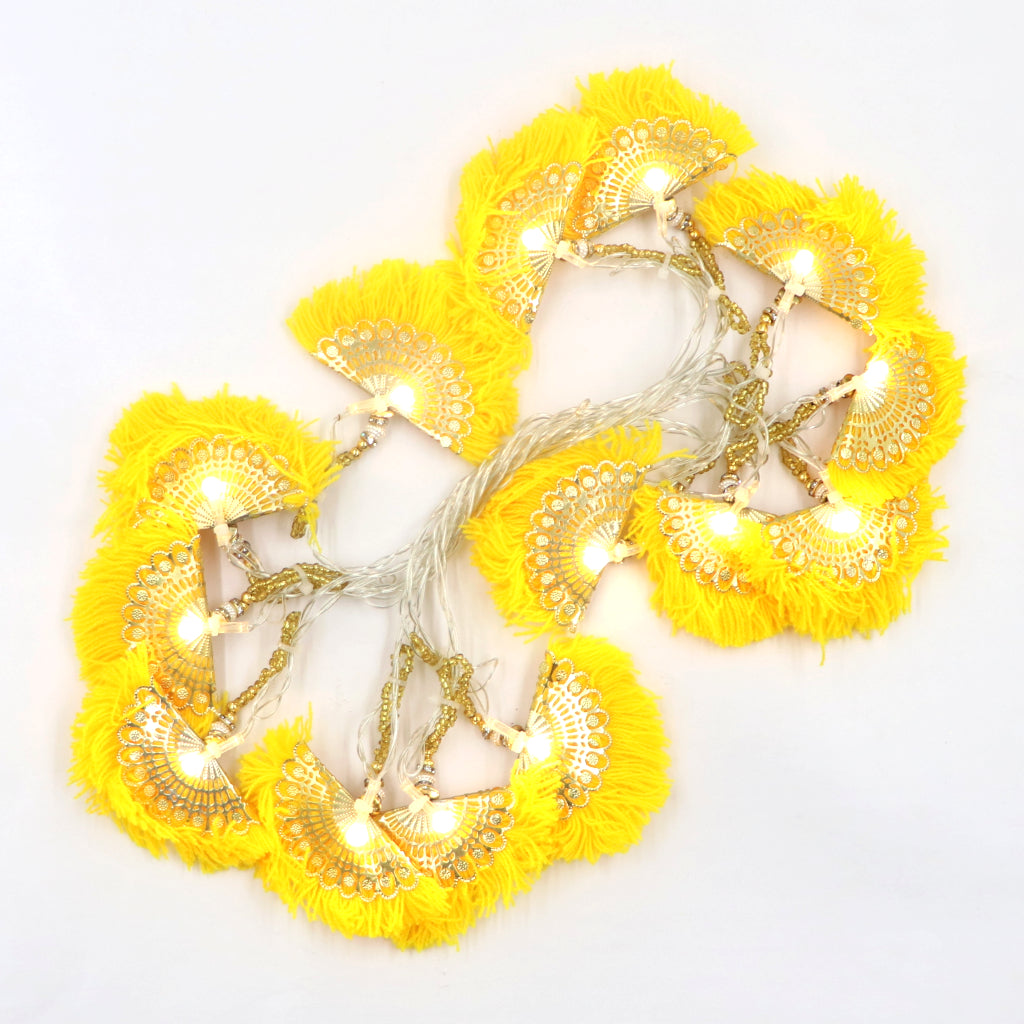 Yellow Thread Fan Pankha 14 LED String Fairy Lights