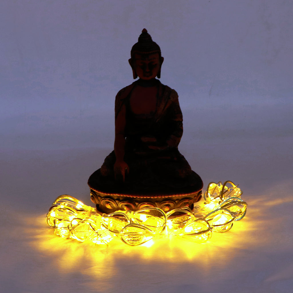 Diamond-in-Baloon 14 LED Golden String Lights