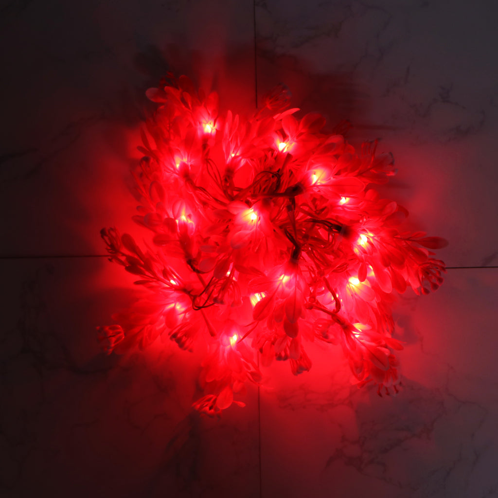 Red Leaves with White Tip 24 LED String Fairy Lights