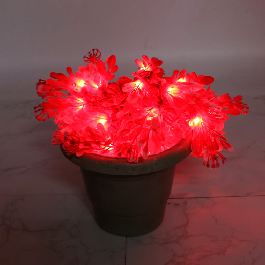 Red Leaves with White Tip 24 LED String Fairy Lights