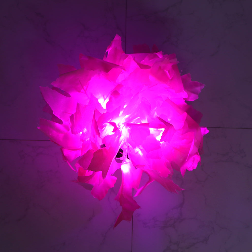 Big Pink Maple Leaf 38 LED String Fairy Lights