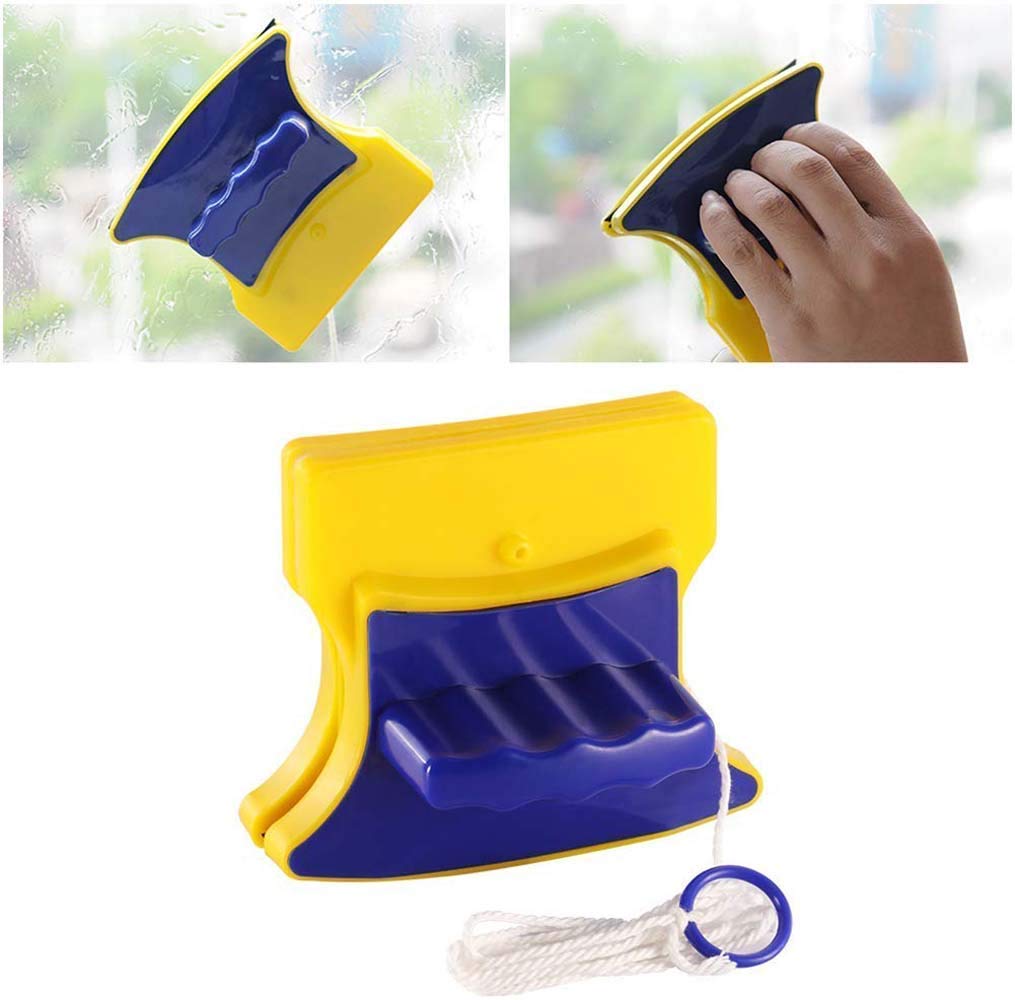 Window Glass Cleaning Tool Double Side Glass Cleaner Brush Wiper  Double-sided Sq