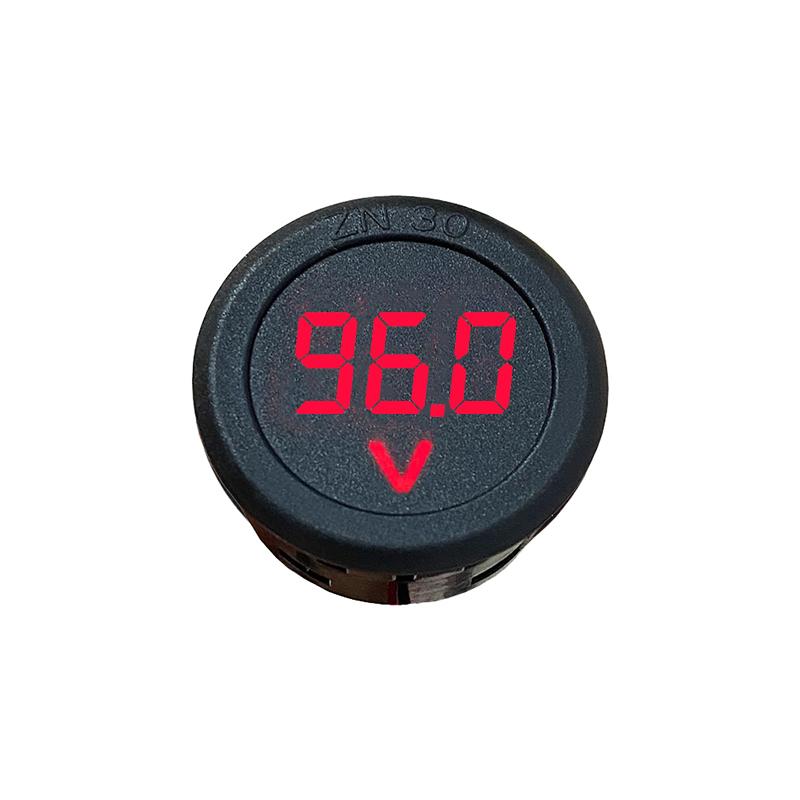 Circular Two-Wire Voltmeter DC 5-100V Round LED Display