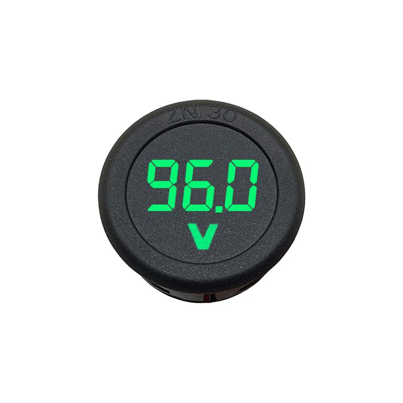 Circular Two-Wire Voltmeter DC 5-100V Round LED Display
