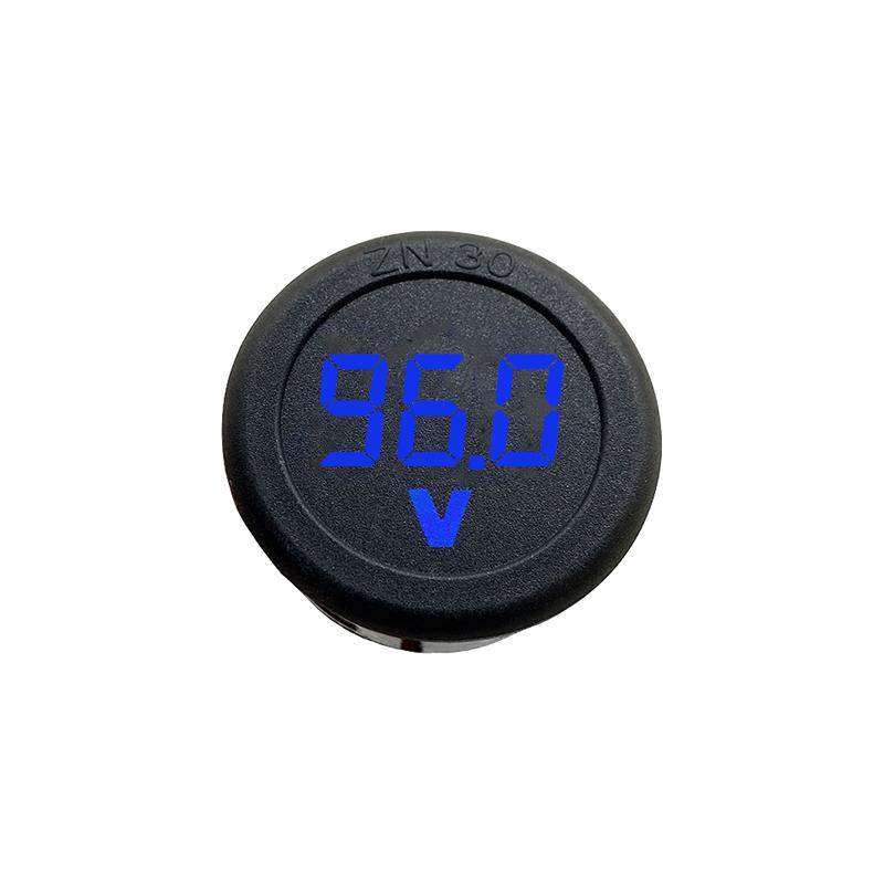 Circular Two-Wire Voltmeter DC 5-100V Round LED Display