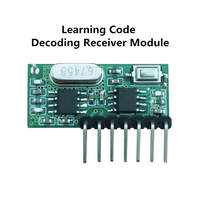 QIACHIP 433/315Mhz Wireless Receiver Learning Code 1527 Fixed code 2260 Decoding Module 8 Channel Output Learning Button