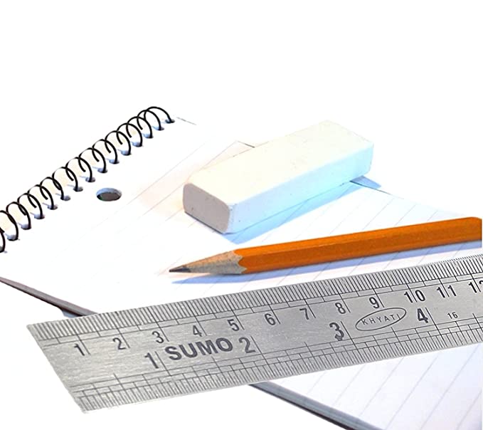 Generic: Stainless Steel Ruler Metal Scale 12inch/ 30cm - Craft