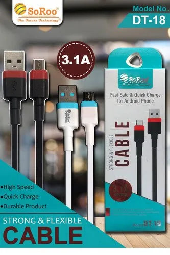 SoRoo: DT-18 3.1A Micro USB Data Cable