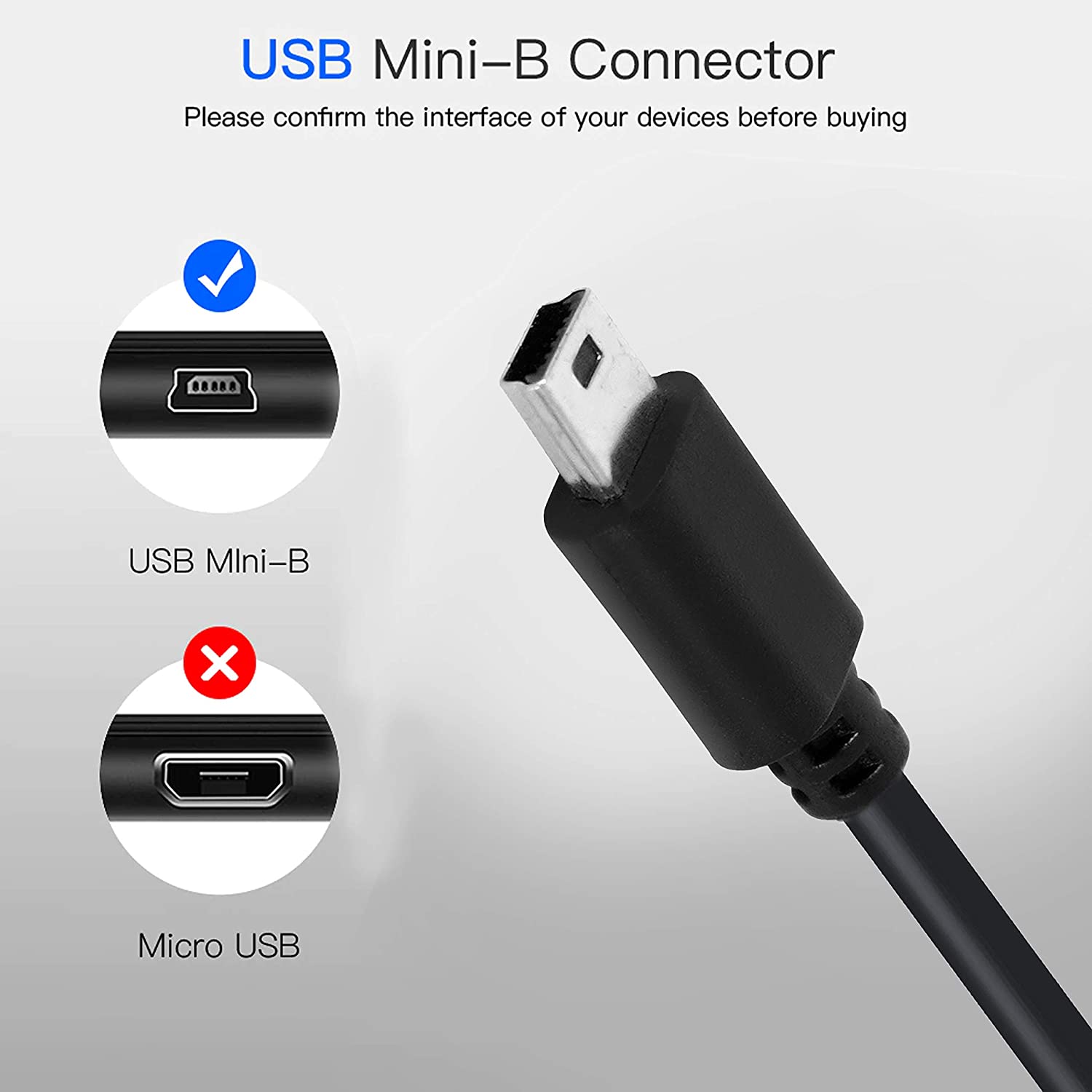 Mini USB Male to USB Female OTG Adapting Cable