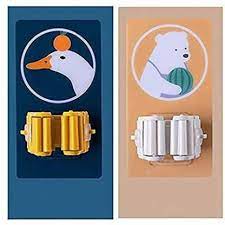 Mop and Broom Holder With Sticky Cartoon Sticker