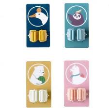 Mop and Broom Holder With Sticky Cartoon Sticker