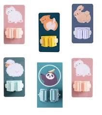 Mop and Broom Holder With Sticky Cartoon Sticker
