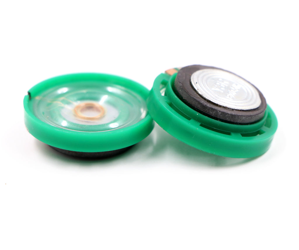 29mm Mini Mylar Miniature Speaker Plastic Toy Speaker Green/Black