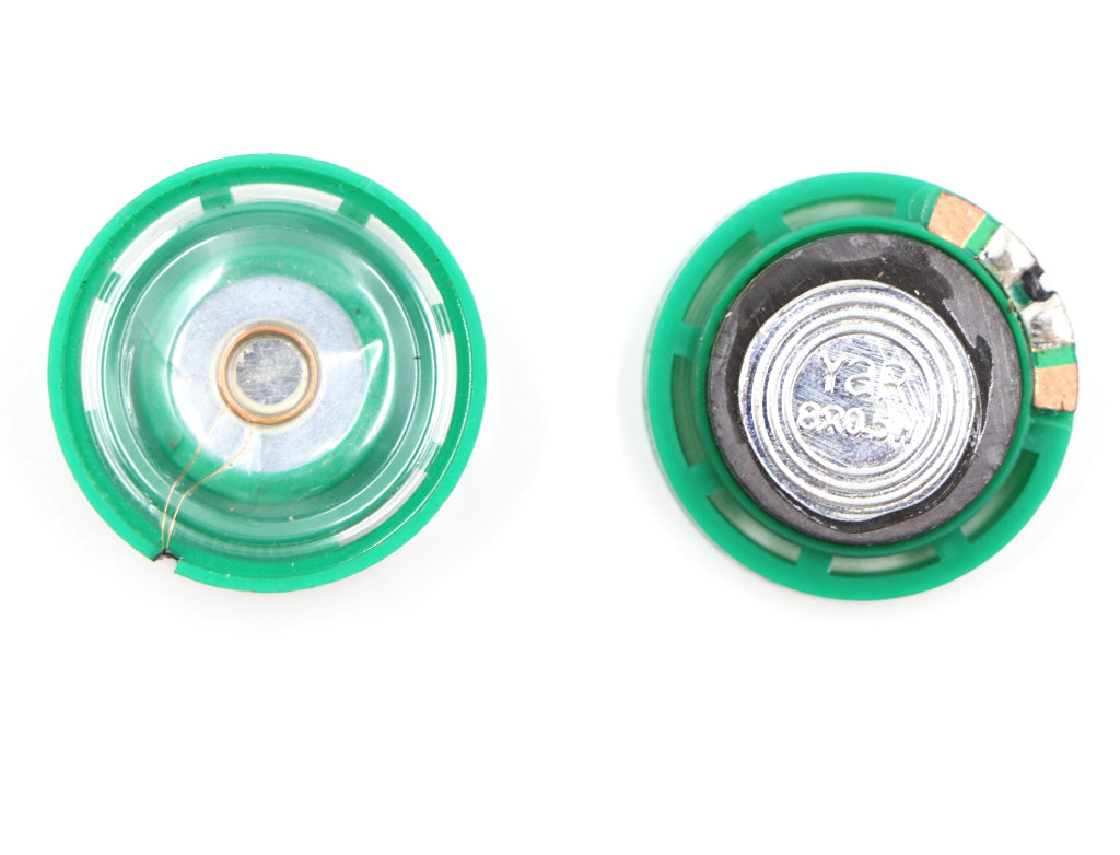 29mm Mini Mylar Miniature Speaker Plastic Toy Speaker Green/Black