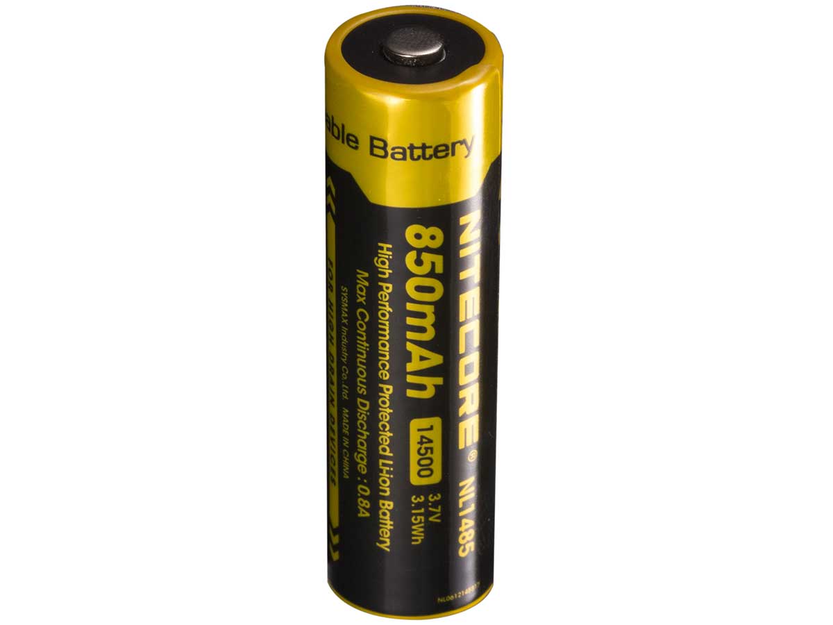 Nitecore: NL1485 14500 850mAh 3.7V Rechargeable Lithium-Ion Battery