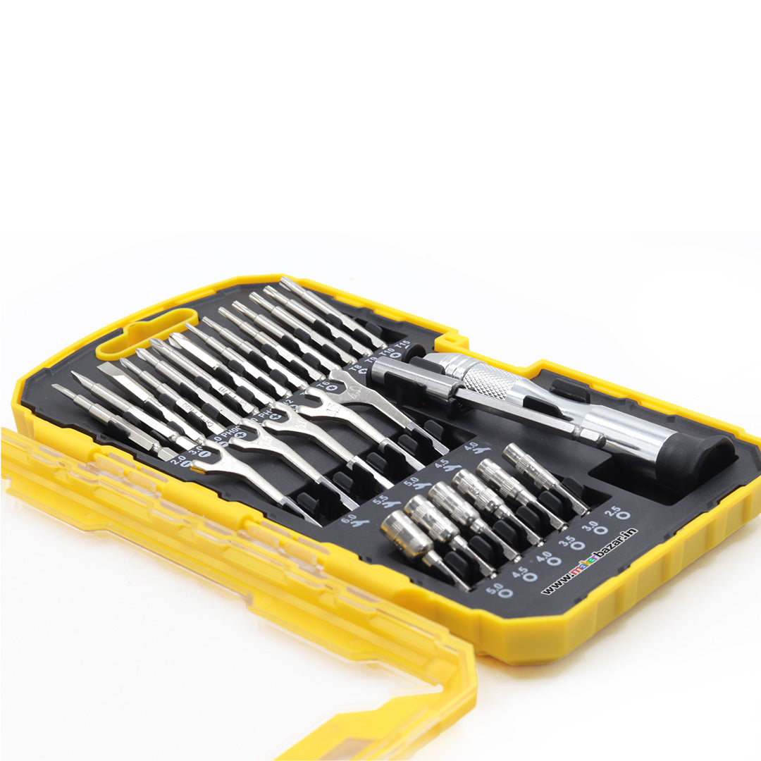 27 PCs Precision Screwdriver Socket & Wrench Set with Extension Bar