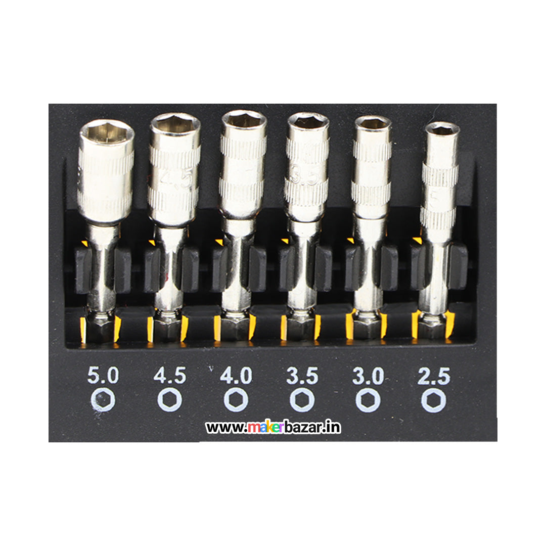 27 PCs Precision Screwdriver Socket & Wrench Set with Extension Bar