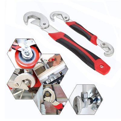 Adjustable Universal Quick Snap N Grip Wrench Spanner Set Tools