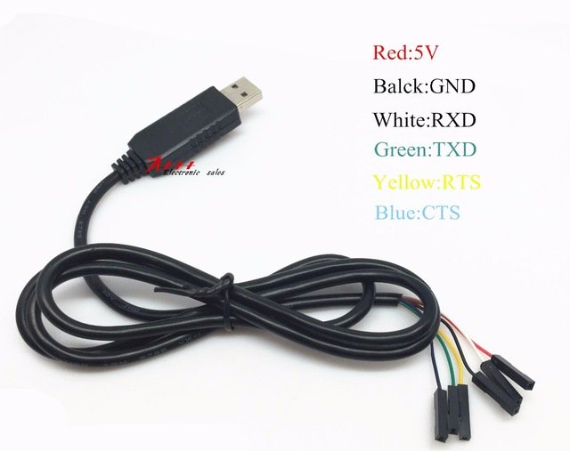 USB TO TTL RS232 Arduino Cable With CTS RTS - 6 pin