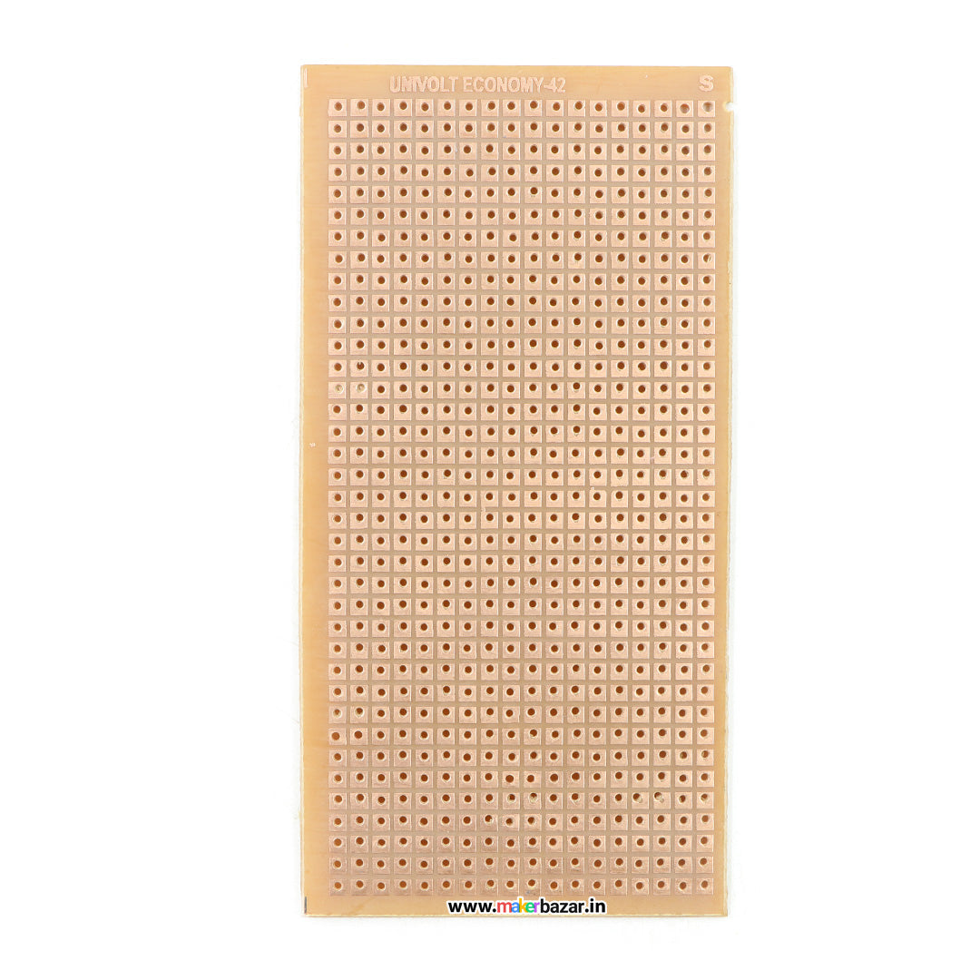Univolt: Dot Board / Perforated Vero Board PCB Single Sided Printed Circuit Zero Board - Copper