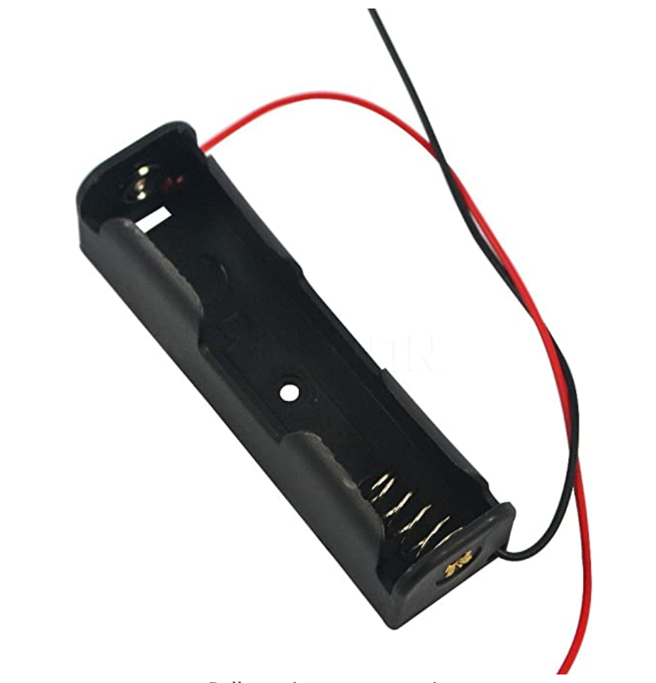18650 Battery In-Series Lithium Cell Holder Open Case with Wire