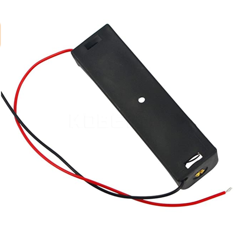 18650 Battery In-Series Lithium Cell Holder Open Case with Wire