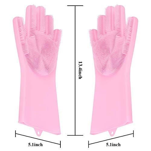 Silicone Gloves with Scrubber for Cleaning (Pair) Kim