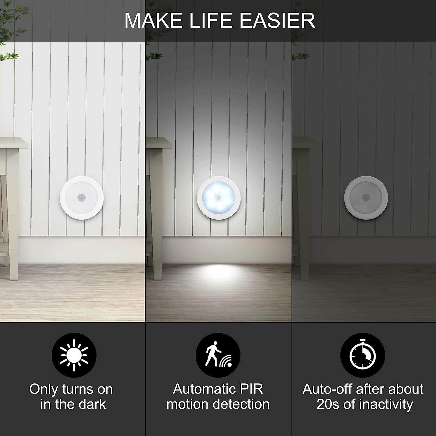 Self Adhesive Rechargeable Wireless Motion Sensor Light