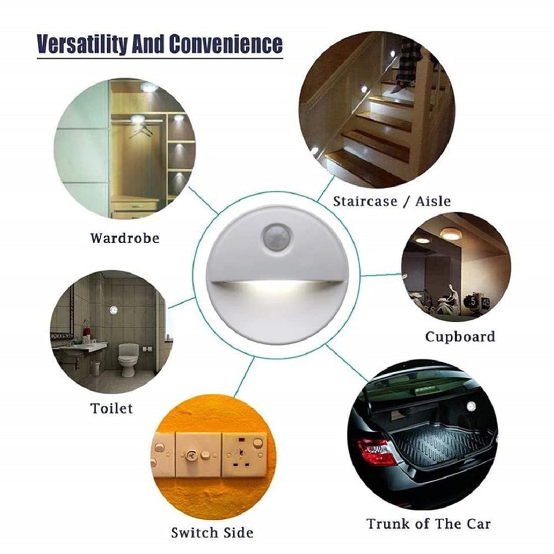 Self Adhesive Rechargeable Wireless Motion Sensor Light