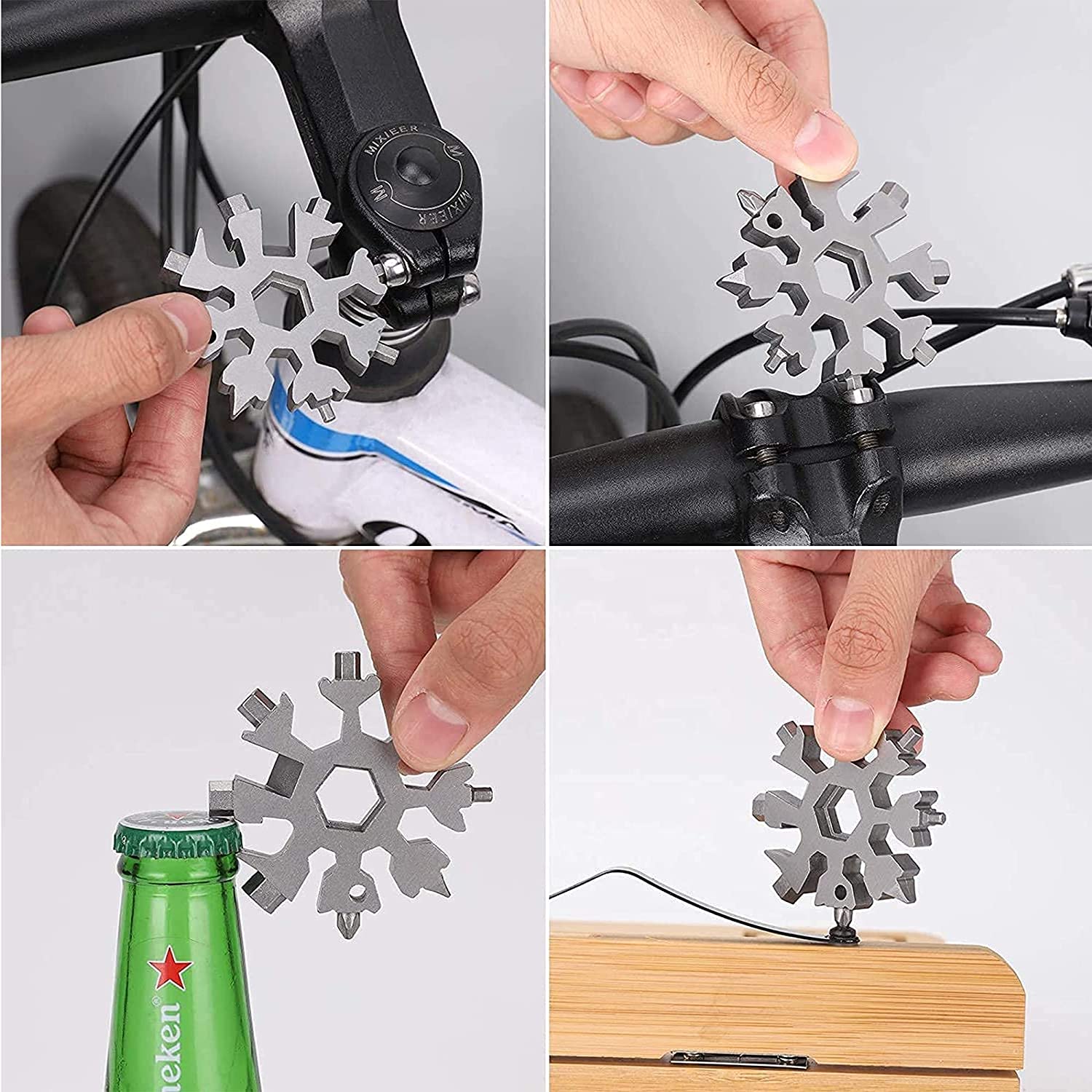 Makerbazar 18 in 1 Snowflake Portable Spanner Multi-Tool Hex Wrench
