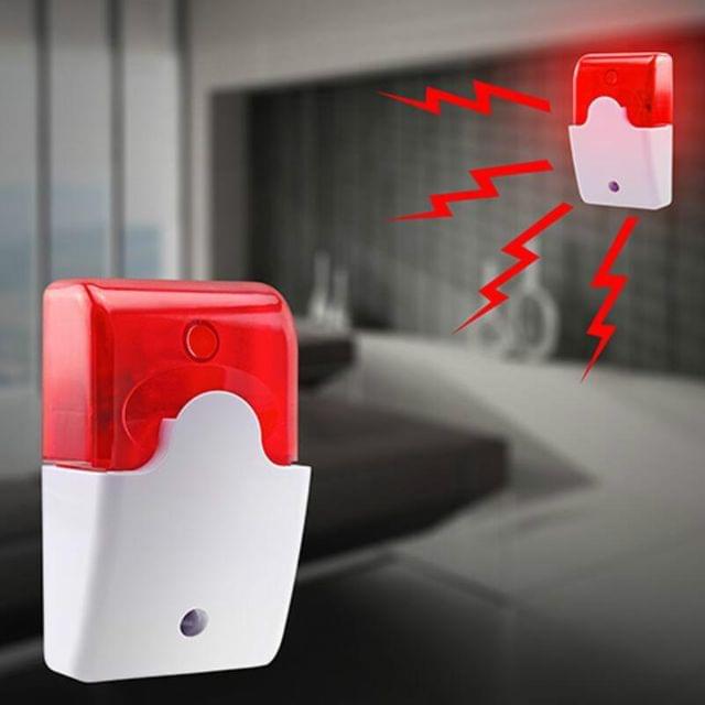 Mini Strobe Wired Siren Indicator Light Sound Alarm Lamp Flashing