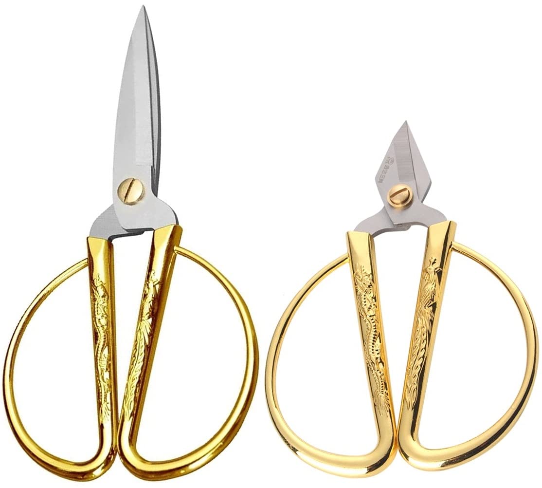 Stainless Steel Tailoring Scissors In Two Sizes 7.5 & 4.8 Inch (Set Of 2)