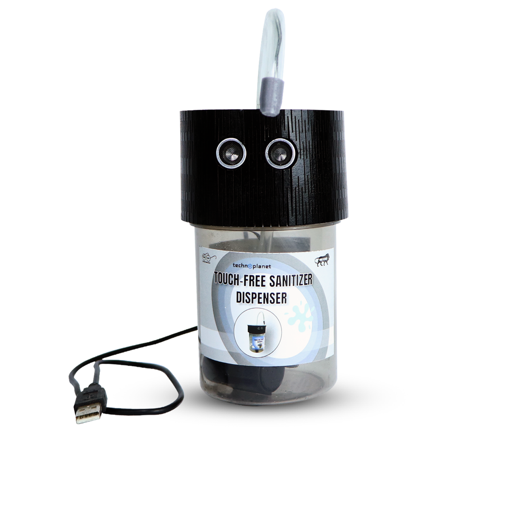 Touch-Free 'Pro' Automatic Sanitizer Dispenser with USB Cable. Indoor/Outdoor Compatible(without sanitizer).