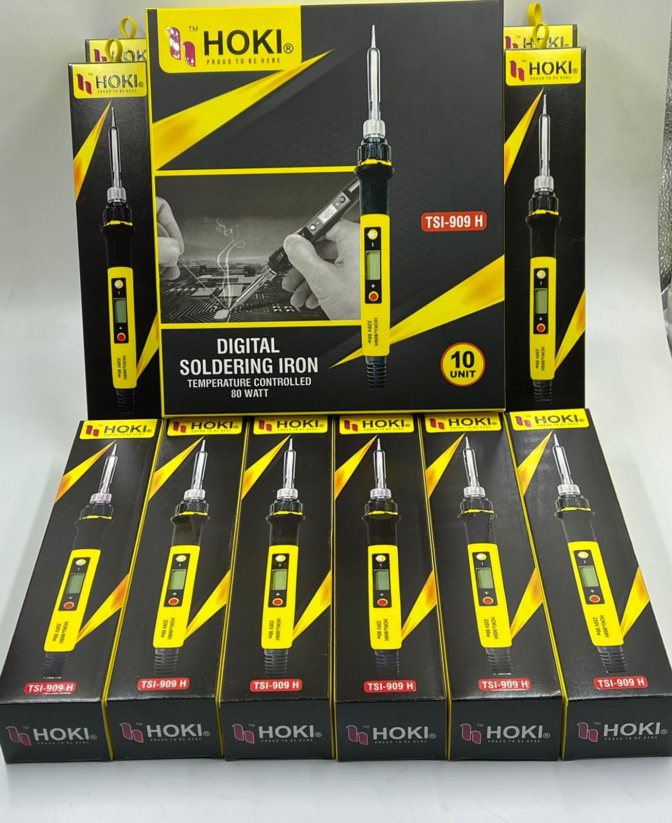 Hoki: 909 80W Digital Adjustable Temperature Soldering Iron with LCD Display