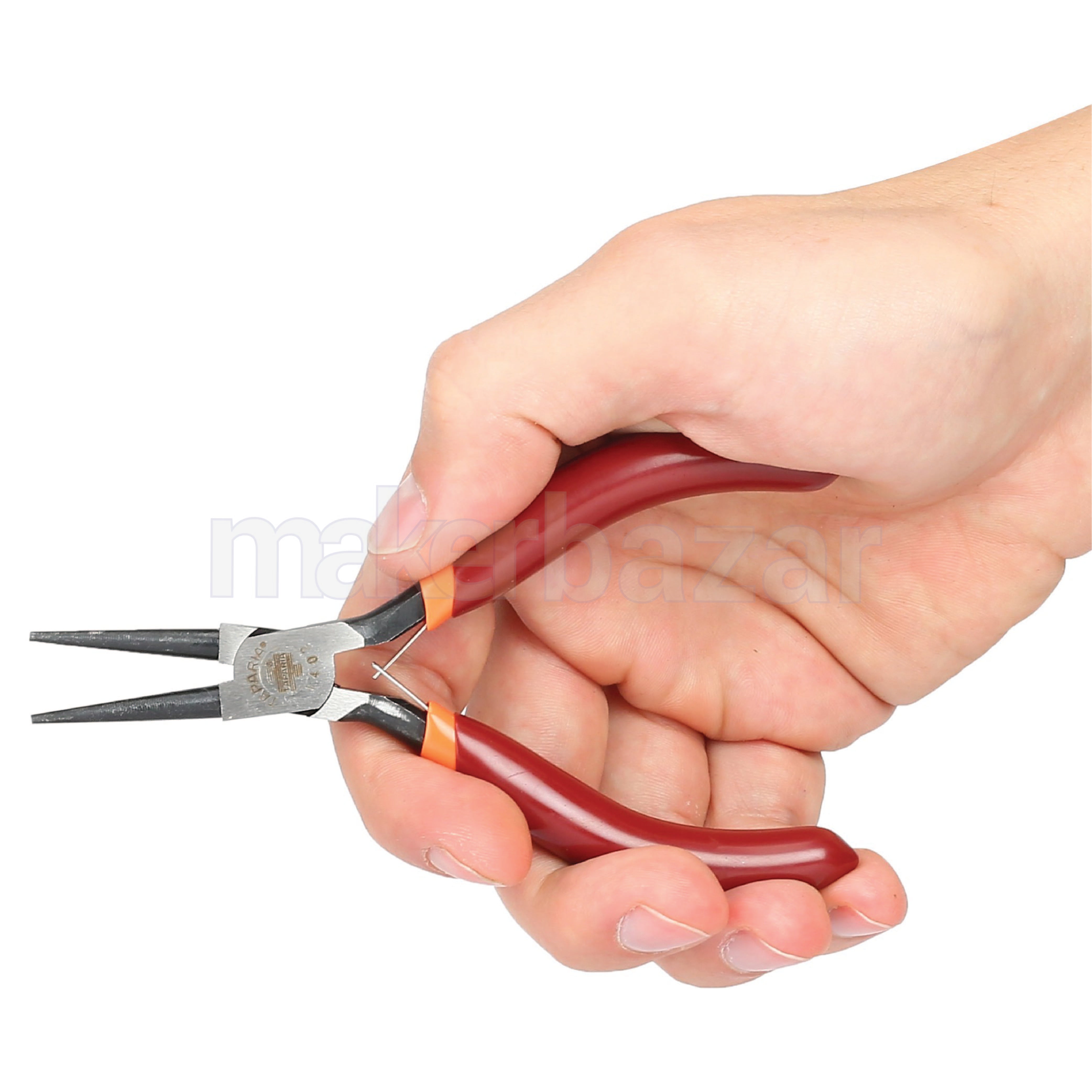 Taparia: 1402 Round Nose Mini Pliers With Two Color Dip Coated Sleeve 125mm/4.9inch