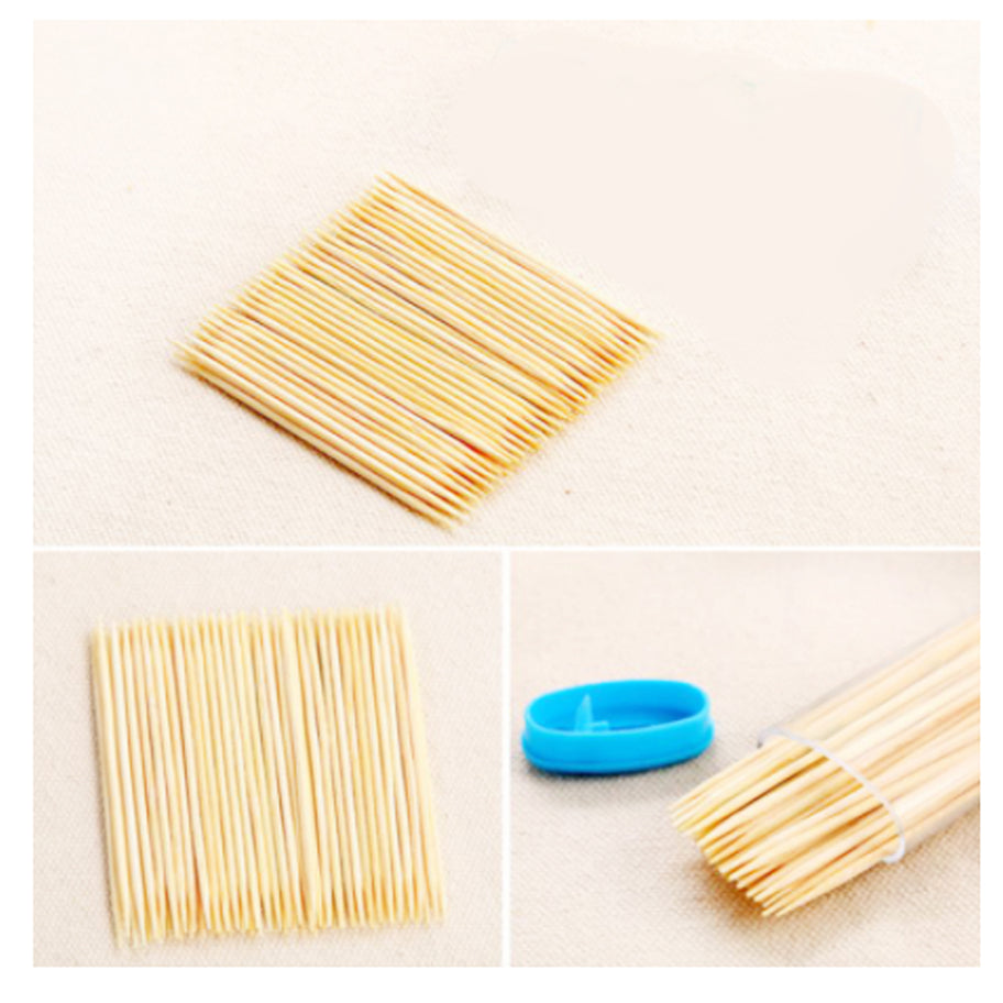 Premium Wooden Toothpick Box (Pointed Heads) with Dispensor for DIY/ Craft