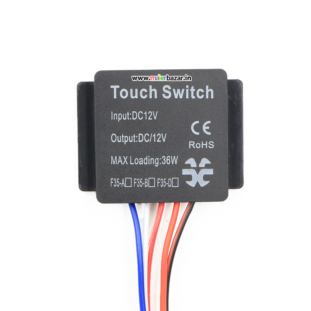 12V 3A Triple Mirror Touch Switch With Dimmer Operate Two LED Strips