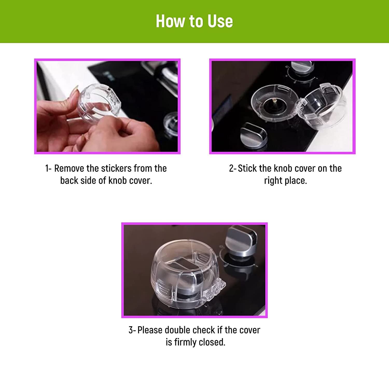 Transparent Gas Stove Knob Cover for Child Safety