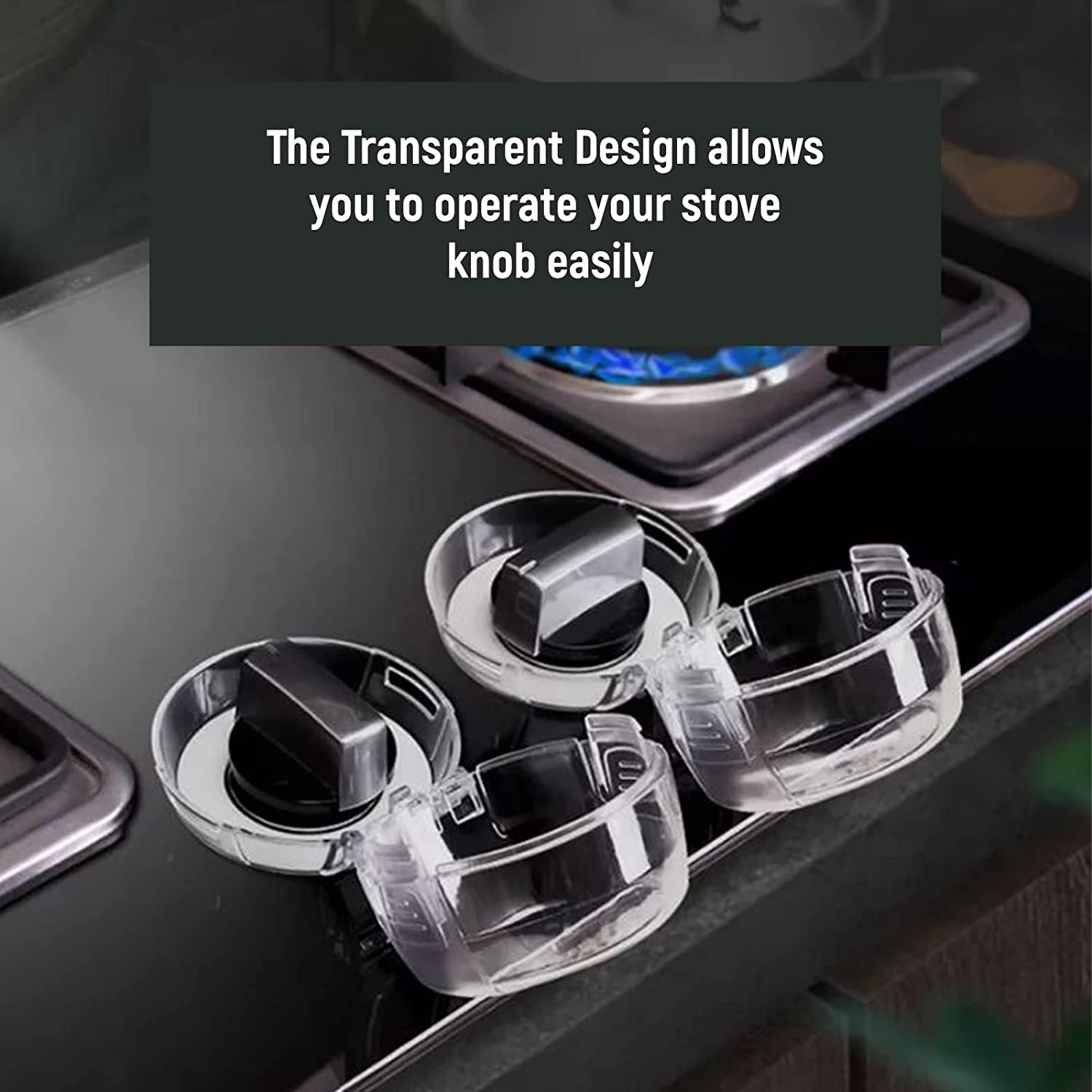 Transparent Gas Stove Knob Cover for Child Safety